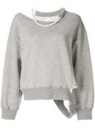 Maison Mihara Yasuhiro Distressed Slouchy Sweatshirt - Grey