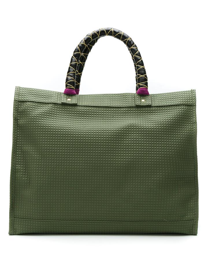 Xaa Tote Bag, Women's, Green, Leather/artificial Leather