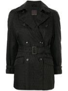 Fendi Pre-owned Zucca Pattern Double-breasted Jacket - Black