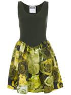 Moschino Ribbed Floral Dress - Green