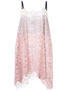 Fausto Puglisi Asymmetric Lace Dress - Pink & Purple