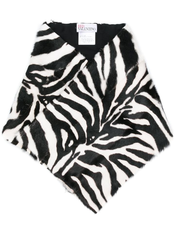 Red Valentino Tiger Printed Scarf - Black