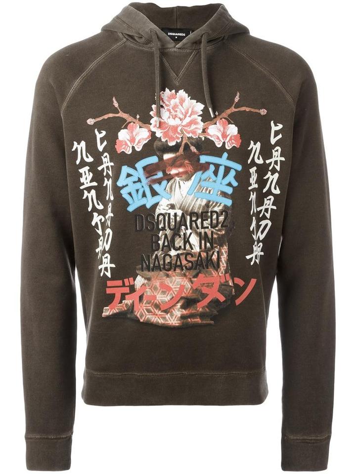 Dsquared2 'back In Nagasaki' Hoodie, Men's, Size: Xl, Brown, Cotton