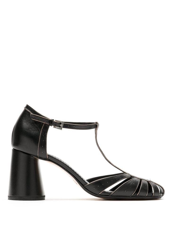 Sarah Chofakian Thiri Leather Pumps - Black