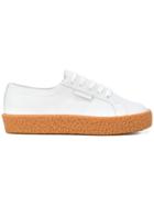 Superga Contrast Lace Up Sneakers - White
