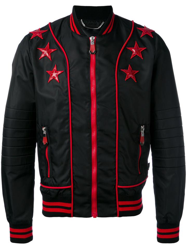 My Last Bomber Jacket - Men - Cotton/polyamide/spandex/elastane - L, Black, Cotton/polyamide/spandex/elastane, Philipp Plein