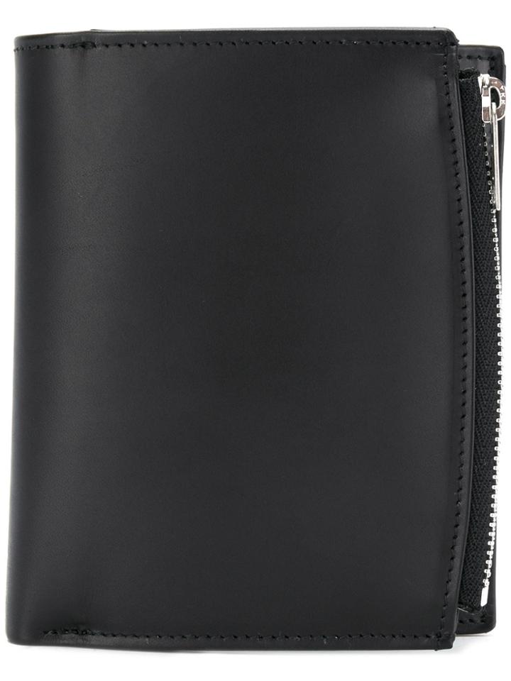 Maison Margiela Bi-fold Zip Front Wallet - Black