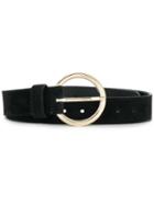 Sandro Paris Round Buckle Belt - Black