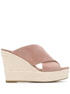 Sergio Rossi High Wedge Sandals - Pink