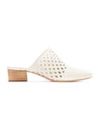 Sarah Chofakian Pointed Toe Leather Mules - White
