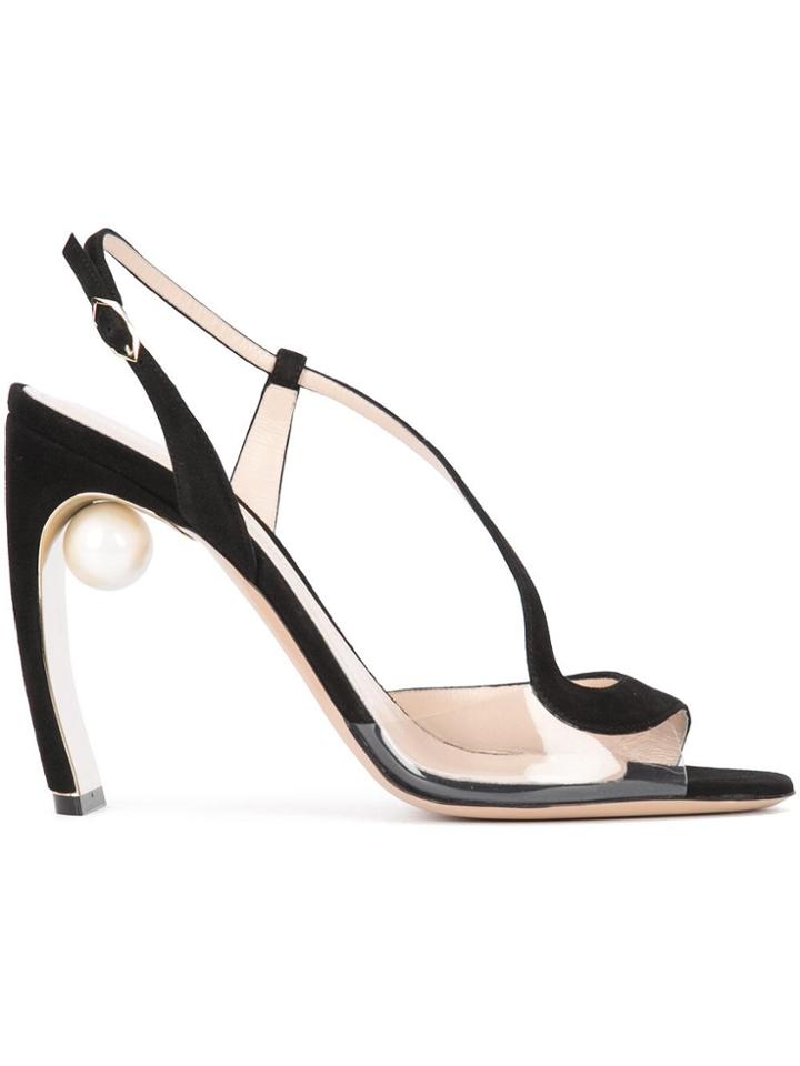 Nicholas Kirkwood 105mm Maeva Pearl S Sandals - Black