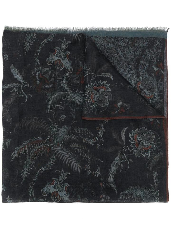 Etro Printed Lightweight Scarf - Green