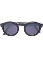 Lura Eyewear Round Frame Sunglasses, Adult Unisex, Black, Acetate