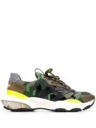 Valentino Valentino Bounce Camouflage Sneakers - Green