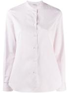 Aspesi Collarless Button Down Shirt - White