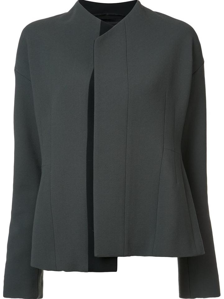 Narciso Rodriguez Asymmetric Contrast Trim Blazer