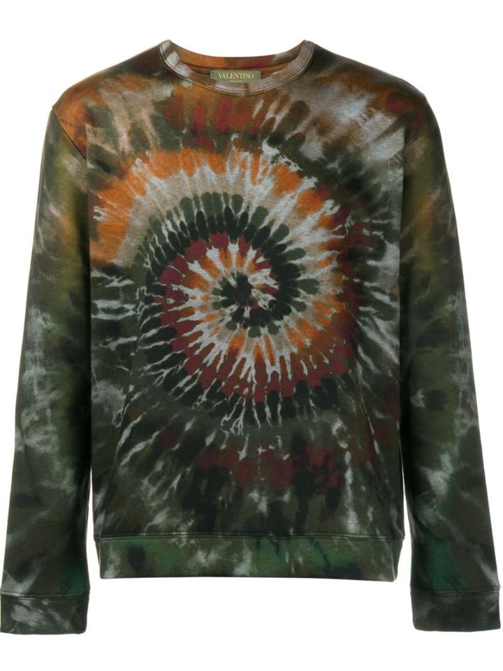 Valentino 'tie & Dye' Sweatshirt, Men's, Size: Xl, Green, Cotton/polyamide
