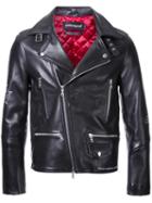 Clothsurgeon Printed Biker Jacket, Men's, Size: Small, Black, Leather