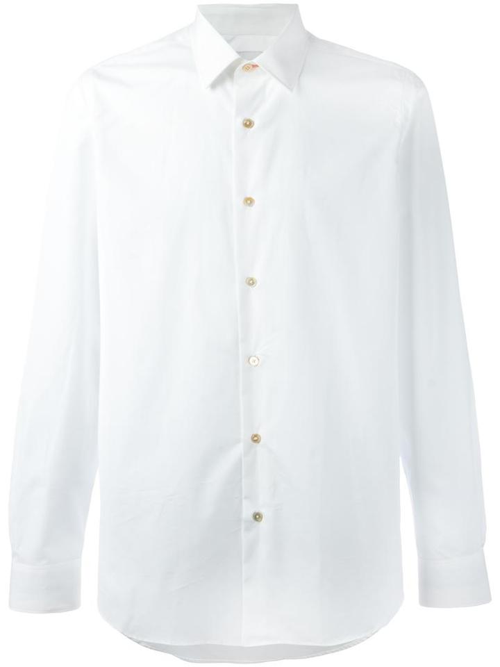 Paul Smith Classic Plain Shirt, Men's, Size: 15 1/2, White, Cotton