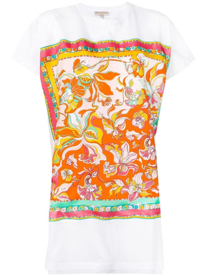 Emilio Pucci Rivera Print T-shirt Dress - White