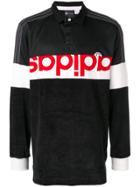 Adidas Originals By Alexander Wang Panelled Logo Polo Shirt - Black