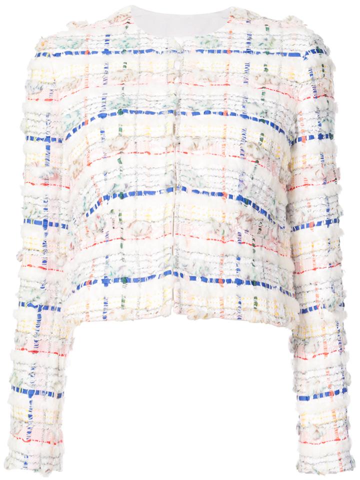 Thom Browne Concealed Fastening Tweed Jacket - Multicolour