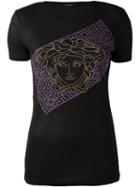 Versace Medusa T-shirt, Women's, Size: 38, Black, Viscose/silk