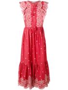Ulla Johnson - Long Sleeveless Printed Dress - Women - Cotton - 6, Red, Cotton