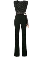 Elisabetta Franchi Tie Waist Jumpsuit - Black