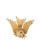 Katheleys Pre-owned 1960s Bird Brooch - Gold/rubis