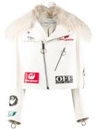 Off-white Patchwork Shearling Jacket
