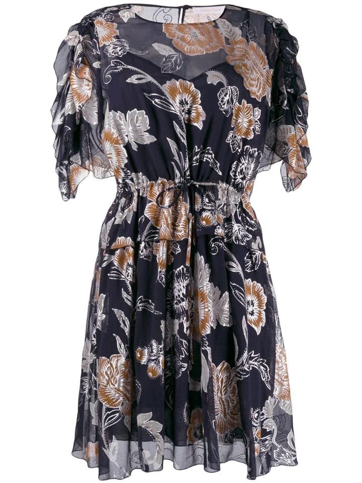 See By Chloé Floral Print Mini Dress - Blue