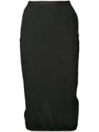 Rick Owens Soft Pillar Skirt - Black