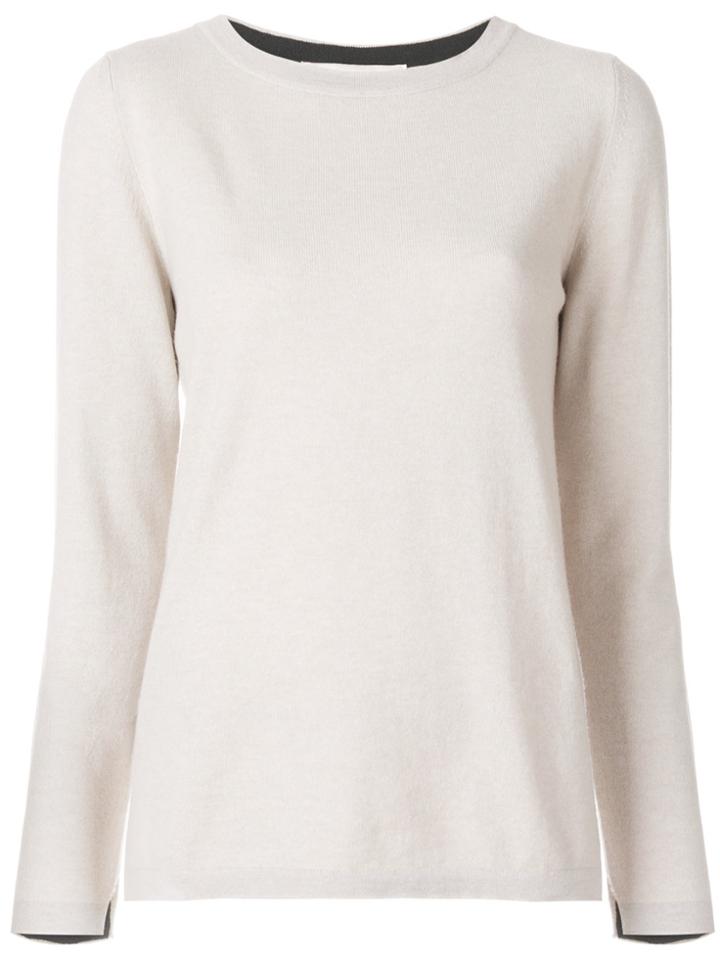 Lamberto Losani Crew Neck Jumper - Nude & Neutrals