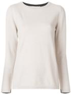 Lamberto Losani Crew Neck Jumper - Nude & Neutrals