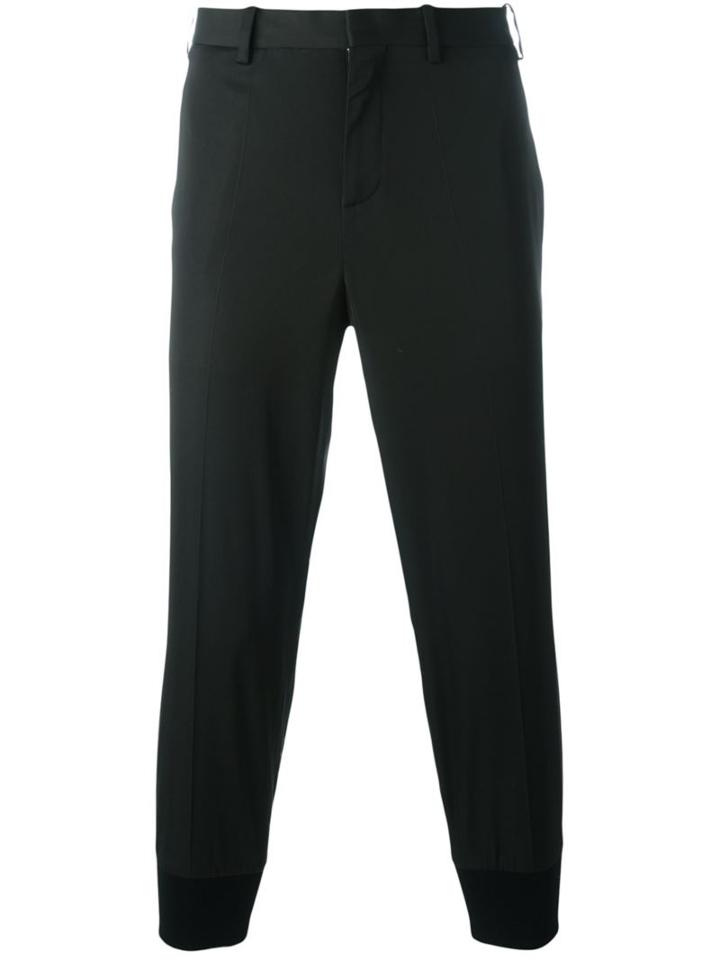 Neil Barrett Tapered Tailored Trousers, Men's, Size: 48, Black, Cupro/modal/polyurethane/spandex/elastane