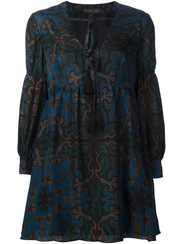 Rachel Zoe Printed Silk Mini-dress