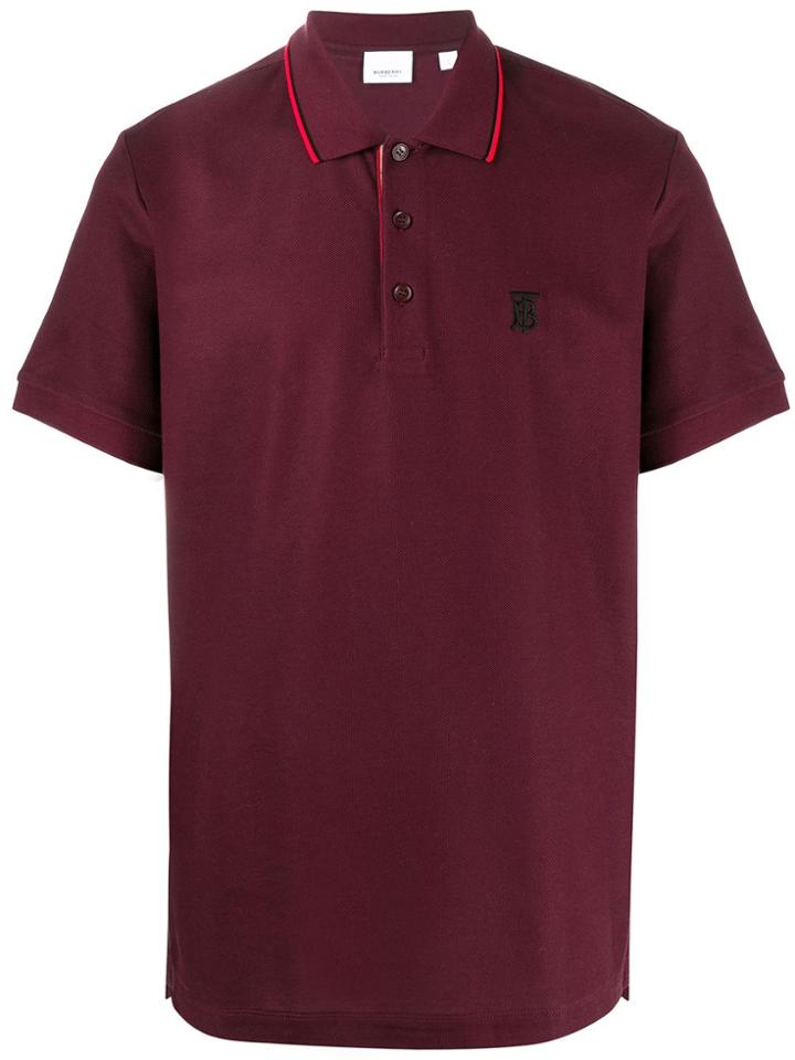 Burberry Cotton Contrast Collar Polo - Red