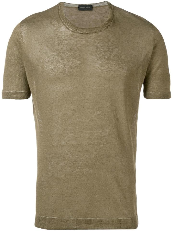 Roberto Collina Fine Knit Style T-shirt - Green