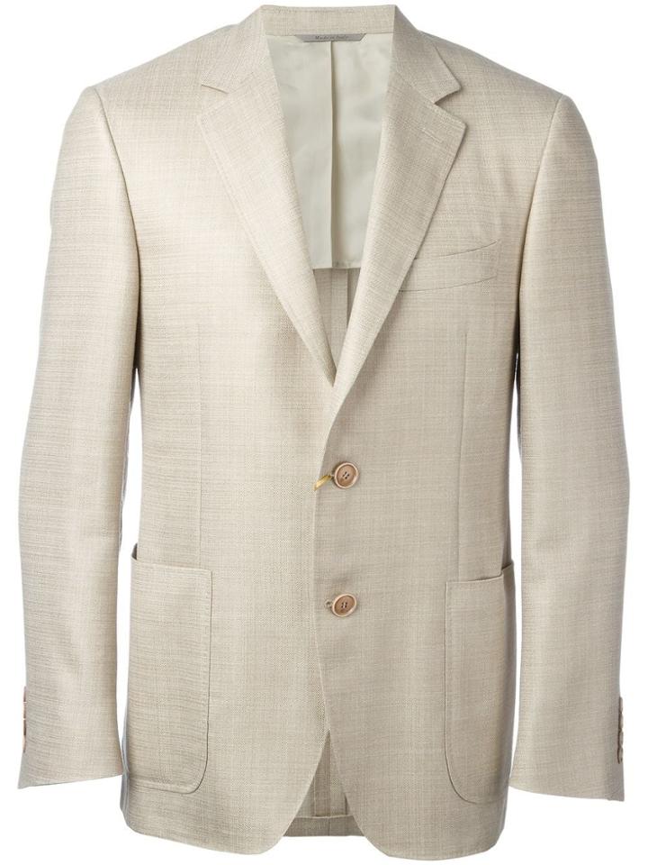 Canali Patch Pockets Jacket - Nude & Neutrals