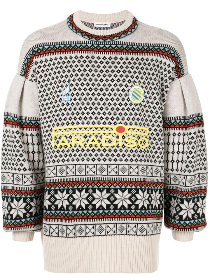 Ground Zero Paradiso Intarsia Knit Jumper - Multicolour
