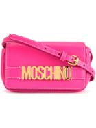Moschino - Branded Shoulder Bag - Women - Calf Leather - One Size, Pink/purple, Calf Leather