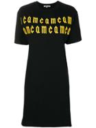 Mcq Alexander Mcqueen Embroidered Logo T-shirt Dress - Black