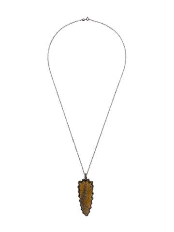 Gemco Dagger Pendant Necklace - Brown