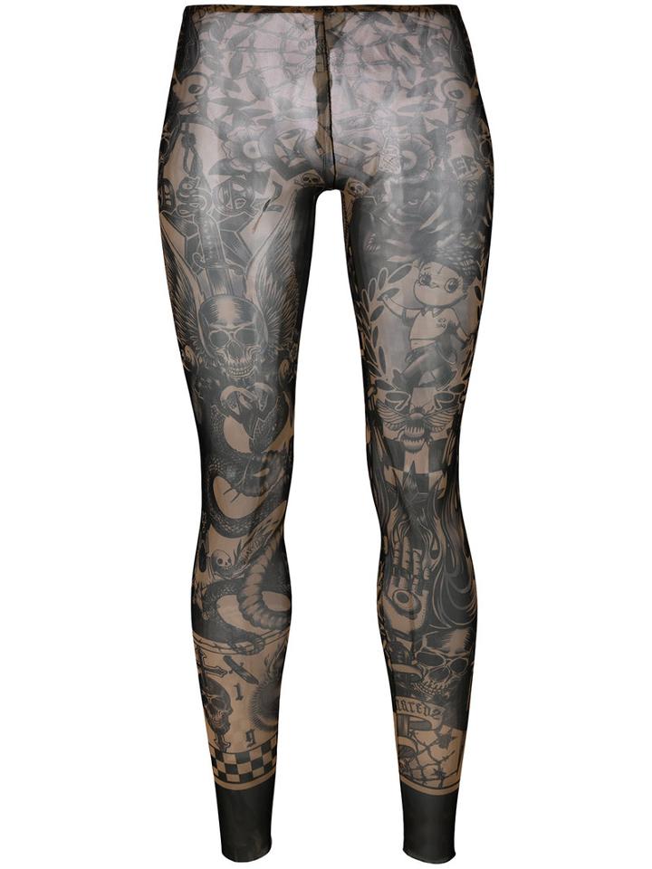 Dsquared2 Printed Leggings, Women's, Size: Medium, Black, Polyamide/spandex/elastane
