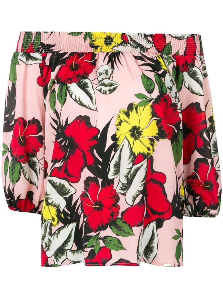 Liu Jo Blossom Print Blouse - Pink
