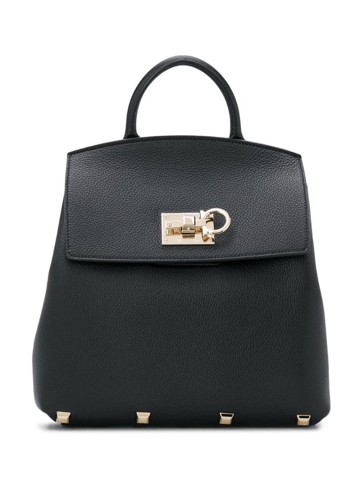 Salvatore Ferragamo Studio Small Backpack - Black