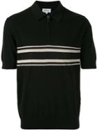 Brioni Striped Polo Shirt - Black