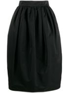 Rochas Ruched Detail Full Skirt - Black