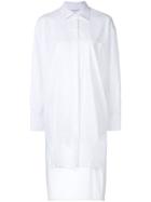 Helmut Lang High Low Shirt Dress - White